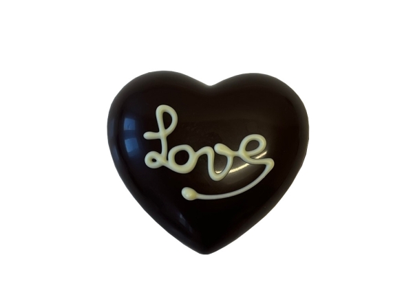 Cuore al cioccolato extra fondente 60% "Love"